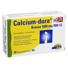 Abbildung: Calcium Dura Vit D3 Brause 1200 mg / 800 I.E. 20 St, Brausetabletten PZN 02458281 