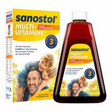 Abbildung: Sanostol ohne Zuckerzusatz Saft 230 ml, Saft PZN 02471063 
