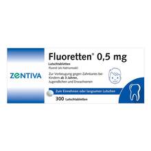 Abbildung: Fluoretten 0,5 mg Tabletten 300 St, Tabletten PZN 02477930 