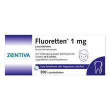 Abbildung: Fluoretten 1,0 mg Tabletten 300 St, Tabletten PZN 02477953 