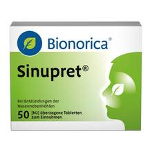 Abbildung: Sinupret überzogene Tabletten 50 St, Überzogene Tabletten PZN 02493283 