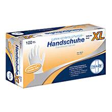Abbildung: HANDSCHUHE Einmal Latex puderfrei XL 100 St, Handschuhe PZN 02499469 