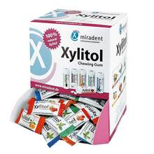 Abbildung: Miradent Xylitol Chewing Gum Schüttverpackt sortiert  200 St, Kaugummi PZN 02511650 