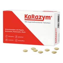 Abbildung: Karazym magensaftresistente Tabletten 100 St, Tabletten magensaftresistent PZN 02512129 