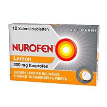 Abbildung: Nurofen 200 mg Schmelztabletten Lemon 12 St, Schmelztabletten PZN 02547582 