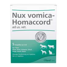 Abbildung: Nux vomica Homaccord ad us.vet.Ampullen 5 St, Ampullen PZN 02585074 