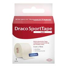 Abbildung: DRACO TAPEVERBAND 5 cmx10 m weiß 1 St, Verband PZN 02591666 