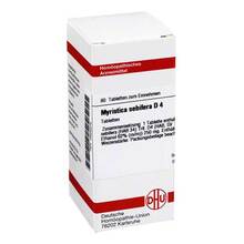 Abbildung: MYRISTICA SEBIFERA D 4 Tabletten 80 St, Tabletten PZN 02634074 