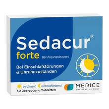 Abbildung: Sedacur forte Beruhigungsdragees 60 St, Überzogene Tabletten PZN 02647390 