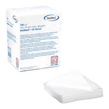Abbildung: VLIESKOMPRESSEN unsteril 10x10 cm 4fach 100 St, Kompressen PZN 02680499 