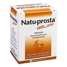 Abbildung: Natuprosta 600 mg uno Filmtabletten 60 St, Filmtabletten PZN 02680795 