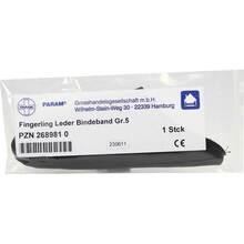 Abbildung: Fingerling Leder Größe 5 mit Bindeband 1 St PZN 02689810 