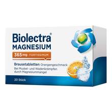 Abbildung: Biolectra Magnesium 365 mg fortissimum Orange 20 St, Brausetabletten PZN 02725210 