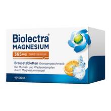 Abbildung: Biolectra Magnesium 365 mg fortissimum Orange 40 St, Brausetabletten PZN 02725285 