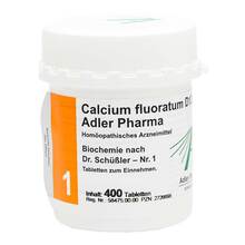 Abbildung: Biochemie Adler 1 Calcium fluoratum D 12 Tabletten 400 St, Tabletten PZN 02726698 