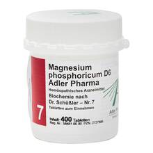 Abbildung: Biochemie Adler 7 Magnesium phosphoricum D 6 Tabletten  400 St, Tabletten PZN 02727309 