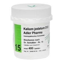 Abbildung: Biochemie Adler 15 Kalium jodatum D 12 Tabletten 400 St, Tabletten PZN 02730228 