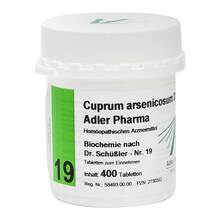 Abbildung: Biochemie Adler 19 Cuprum arsenicosum D 12 Tabletten  400 St, Tabletten PZN 02730352 