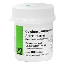 Abbildung: Biochemie Adler 22 Calcium carbonicum D 12 Tabletten  400 St, Tabletten PZN 02730441 