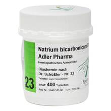 Abbildung: Biochemie Adler 23 Natrium bicarbonicum D 12 Tabletten  400 St, Tabletten PZN 02730760 