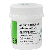 Abbildung: Biochemie Adler 25 Aurum chloratum Natrium D 12 Tabletten  400 St, Tabletten PZN 02730990 