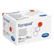 Abbildung: Eycopad Augenkompressen 56x70 mm unsteril 5 St, Kompressen PZN 02733327 