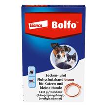 Abbildung: Bolfo Flohschutzband braun für kleine Hunde / Katzen 1 St, Halsband PZN 02756305 