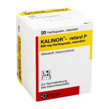 Abbildung: Kalinor retard P 600 mg Hartkapseln 20 St, Hartkapseln PZN 02758209 