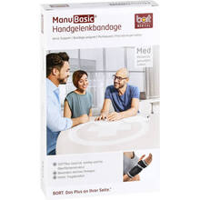 Abbildung: BORT ManuBasic Bandage rechts L schwarz 1 St, Bandage PZN 02759427 