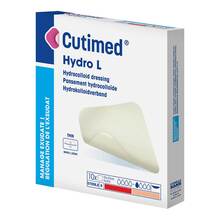 Abbildung: Cutimed Hydro L Hydrokolloidverband dünn 10x10 cm 10 St, Kompressen PZN 02786571 