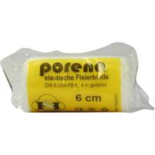 Abbildung: Porena elastische Mullbinde binde 6 cm weiß mit Cello 1 St, Binden PZN 02794990 