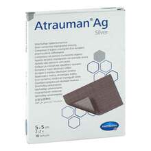 Abbildung: Atrauman Ag 5x5 cm steril Kompressen 10 St, Kompressen PZN 02813842 