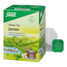 Abbildung: Grüner Tee Jasmin Bio Salus Filterbeutel 15 St, Filterbeutel PZN 02849892 
