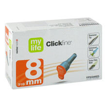 Abbildung: CLICKFINE Universal 8 Kanülen 0,25x8 mm 100 St, Kanüle PZN 02891606 