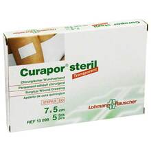 Abbildung: CURAPOR Wundverband steril transparent 5x7 cm 5 St, Pflaster PZN 02913124 