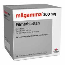 Abbildung: Milgamma 300 mg Filmtabletten 90 St, Filmtabletten PZN 02913905 