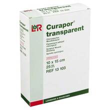 Abbildung: CURAPOR Wundverband steril transparent 10x15 cm 25 St, Pflaster PZN 02914098 