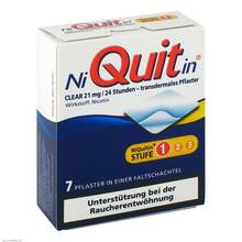 Abbildung: Niquitin Clear 21 mg transdermale Pflaster 7 St, Pflaster transdermal PZN 02919670 