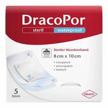 Abbildung: Dracopor waterproof Wundverband 8x10 cm steril 5 St, Verband PZN 03030214 