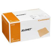 Abbildung: Jelonet Paraffingaze 5x5 cm steril Peelpack 50 St, Wundgaze PZN 03039534 