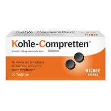 Abbildung: Kohle Compretten Tabletten 30 St, Tabletten PZN 03056515 