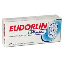 Abbildung: Eudorlin Migräne Filmtabletten 20 St, Filmtabletten PZN 03063099 