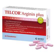 Abbildung: Telcor Arginin plus Filmtabletten 60 St, Filmtabletten PZN 03104728 