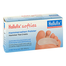 Abbildung: Hallufix softies Hammerzehenpolster Größe L 42-46 2 St, Gelplatten PZN 03116430 