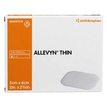 Abbildung: ALLEVYN Thin 5x6 cm dünne Wundauflage 10 St, Verband PZN 03126902 