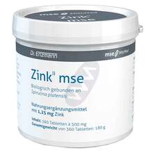 Abbildung: Zink II Mse 1,25 mg Tabletten 360 St, Tabletten PZN 03132989 
