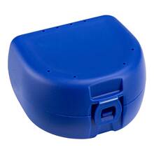Abbildung: Prothesen Zahnspangenbox universal dunkelblau 1 St PZN 03150616 