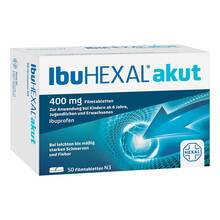 Abbildung: Ibuhexal akut 400 Filmtabletten 50 St, Filmtabletten PZN 03161577 