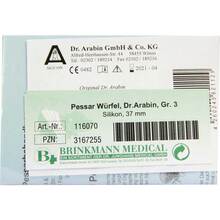 Abbildung: Würfelpessar Silikon 37 mm Größe 3 n.Arabin 1 St PZN 03167255 