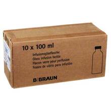 Abbildung: Kochsalzlösung 0,9% Glasflasche  10X100 ml, Infusionslösung PZN 03239138 